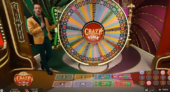 Crazy Time game show - main game